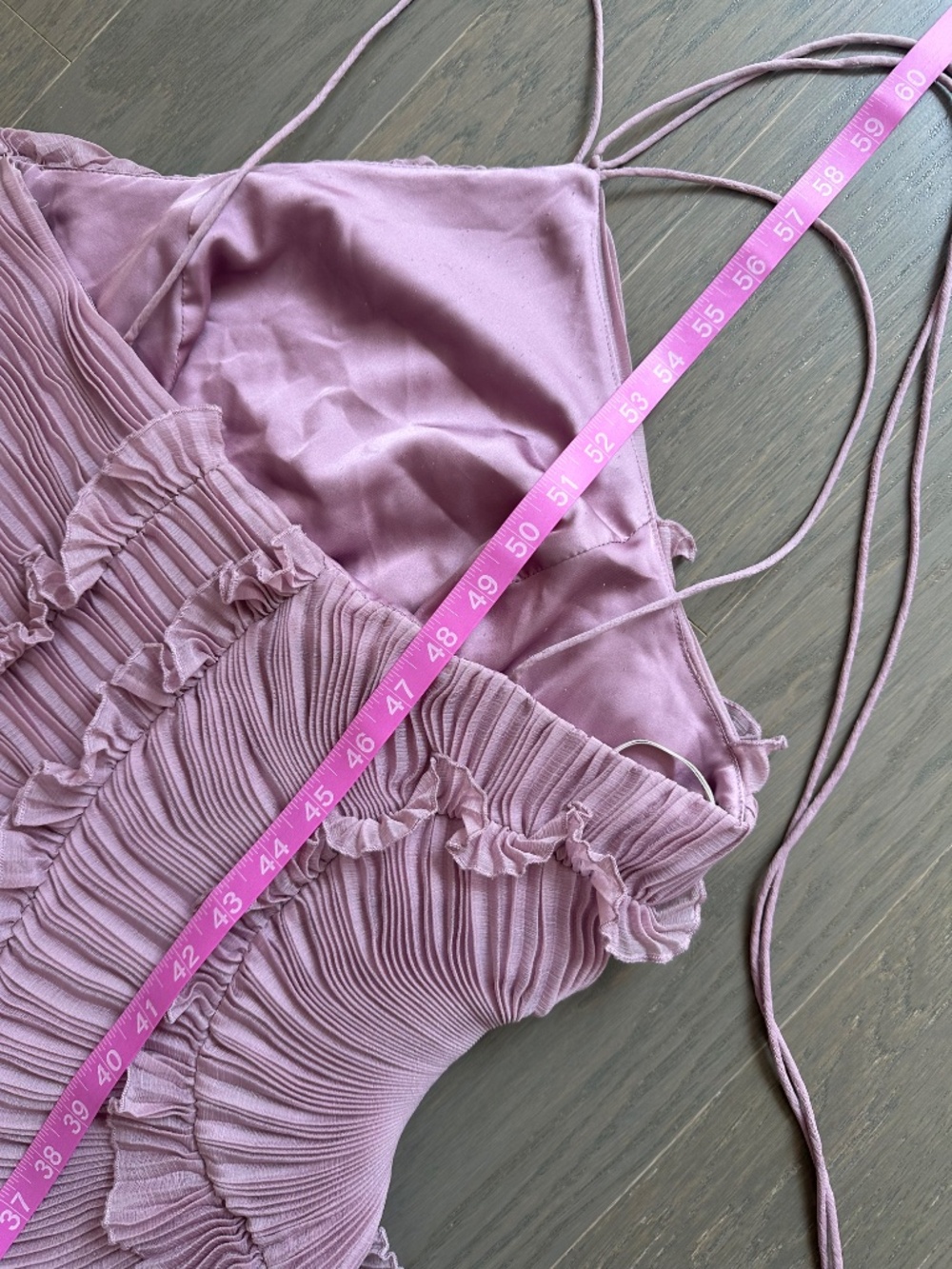 Amur Lorelie Lavender Ruffle Gown Dress Water Hyacinth Purple - Size 10 - Picture 10 of 13